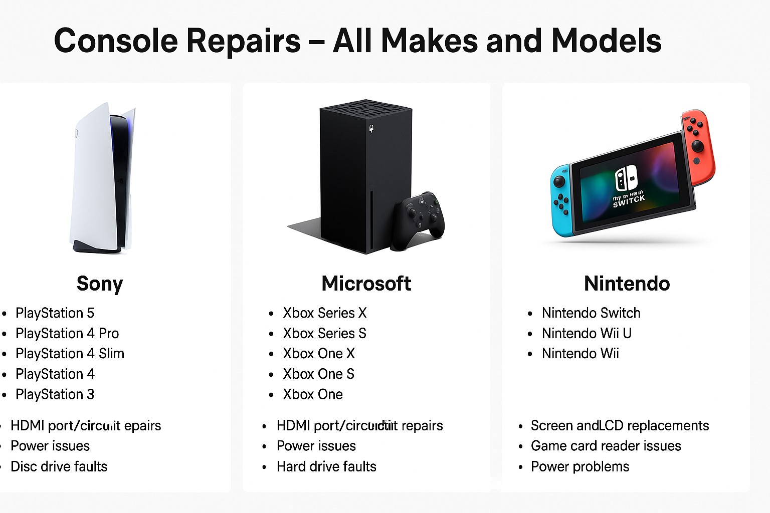 console repairs
